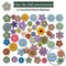 75-Piece Flower Button Variety Pack – Colorful Assorted Craft Buttons in Multiple Sizes – Shank & Sew-Through Style – for DIY Crafts, Sewing, Scrapbooking & Home Decor